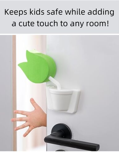 Tulip Extra-Thick Soft Foam Door Pinch Guard & Baby Proof Stopper - Prevent Finger Pinch Injuries, Stop Slamming Doors, Child Safety for Kids/Pets (2 Pack) in Saudi Arabia