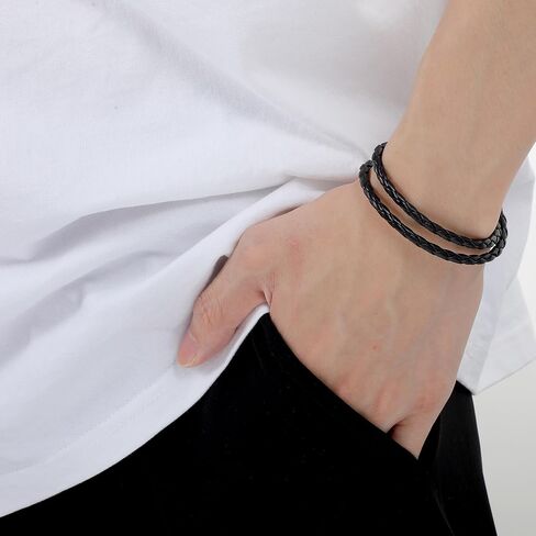 5.5 Yards Genuine Leather Cord 4mm Genuine Braided Boho Leather Cord Strip Braiding String Antique Strap 5m Long for Bracelet Necklace Beading Jewelry DIY Crafts in Saudi Arabia