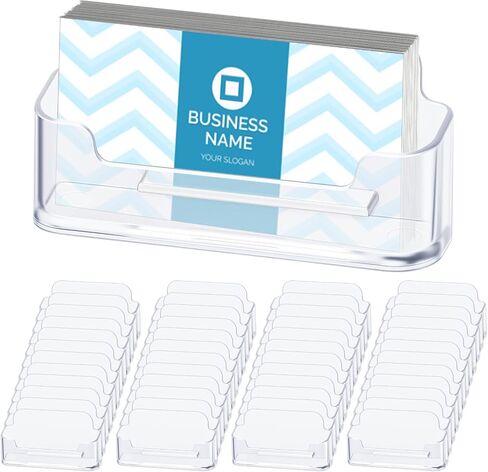 Giantree 50 Pack Business Card Holder, Acrylic Business Card Holder for Desk, Clear Plastic Desk Businesss Cards Display, Fits 30-50 Businesss Cards in Saudi Arabia