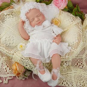 Full Silicone Reborn Baby Doll, 20 Inch Lifelike Newborn Girl, Reborn Baby Dolls Silicone Full Body Sleeping for Therapy & Memory Keepsake in Saudi Arabia