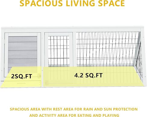 أرنب خشبي يركض قفصًا داخليًا ، وأرنب أوماني أونباني منزل في الهواء الطلق ، قفص أرنب صغير مع سياج الأسلاك التهوية للأرانب الجرو (رمادي) in Kuwait