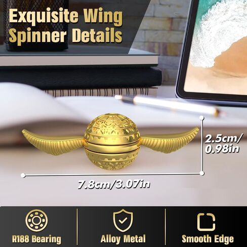 لعبة Golden Sphere تململ لعبة Spinner للأطفال البالغين ، لعبة Cool Ball Magic Erb Finger Hand Fingertip Toy Toy Goalty Goft Metal Desk Toy For School Home Easter Form in Saudi Arabia