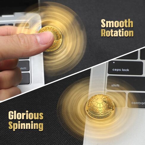 لعبة Golden Sphere تململ لعبة Spinner للأطفال البالغين ، لعبة Cool Ball Magic Erb Finger Hand Fingertip Toy Toy Goalty Goft Metal Desk Toy For School Home Easter Form in Saudi Arabia