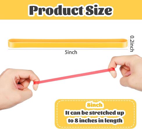36 Pcs Silicone Rubber Bands 5 Inch Colorful Elastic Rubber Wrapping Bands Assorted Colors Durable and Reusable for Notebook Books Art Cooking Wrapping Office Supplies in Saudi Arabia