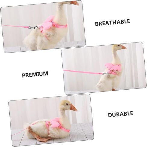 1Pc Pink Goose Leash Durable Pet Walking Harness for Chickens Ducks for Outdoor Activities Encourages Healthy Exercise Adorable Design for Everyday Use in Saudi Arabia