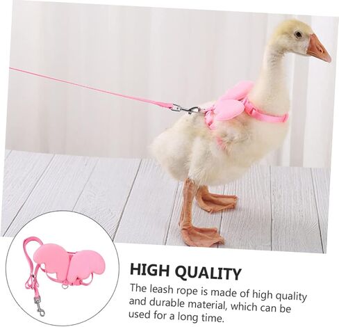 1Pc Pink Goose Leash Durable Pet Walking Harness for Chickens Ducks for Outdoor Activities Encourages Healthy Exercise Adorable Design for Everyday Use in Saudi Arabia