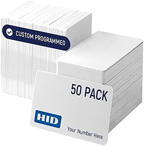Custom Programmed HID Prox Cards 26 bit H10301 Format HID 1386 ISOProx II (25) in Saudi Arabia
