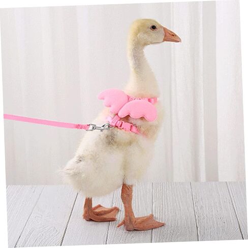 HEMOTON 1Pc Adjustable Pet Walking Leash for Ducks and Animals Durable Traction Rope Pink for Outdoor Activities and Training Breathable Design for Comfort in Saudi Arabia