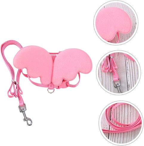 HEMOTON 1Pc Adjustable Pet Walking Leash for Ducks and Animals Durable Traction Rope Pink for Outdoor Activities and Training Breathable Design for Comfort in Saudi Arabia