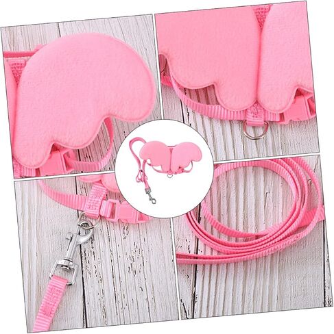 HEMOTON 1Pc Adjustable Pet Walking Leash for Ducks and Animals Durable Traction Rope Pink for Outdoor Activities and Training Breathable Design for Comfort in Saudi Arabia