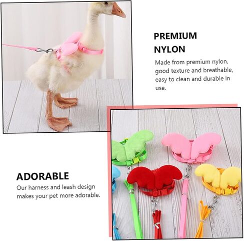 HEMOTON 1Pc Adjustable Pet Walking Leash for Ducks and Animals Durable Traction Rope Pink for Outdoor Activities and Training Breathable Design for Comfort in Saudi Arabia