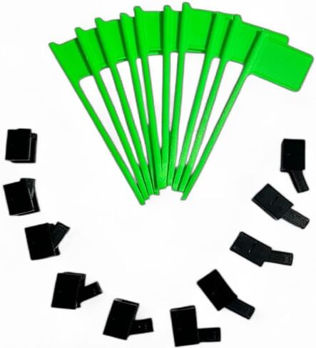 6in صغير. Green Alert Office Desk Computer Flag Pivots Up Down Fun Party Go متاحًا حالة جاهزة للإشارة الإيجابية لمخزون داخلي مفتوح (10 حزمة) in Kuwait
