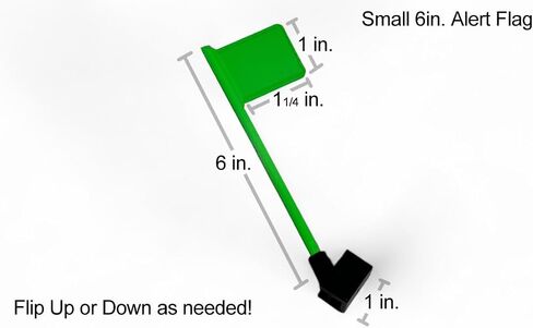 6in صغير. Green Alert Office Desk Computer Flag Pivots Up Down Fun Party Go متاحًا حالة جاهزة للإشارة الإيجابية لمخزون داخلي مفتوح (10 حزمة) in Kuwait
