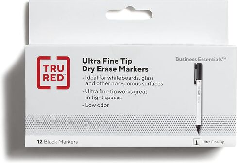 TRU RED Staples TR57423 Pen Dry Erase Marker, Ultra Fine Tip, Black in Saudi Arabia