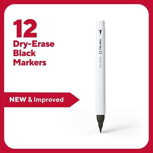 TRU RED Staples TR57423 Pen Dry Erase Marker, Ultra Fine Tip, Black in Saudi Arabia