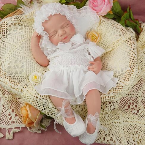 Full Silicone Reborn Baby Doll, 20 Inch Lifelike Newborn Girl, Reborn Baby Dolls Silicone Full Body Sleeping for Therapy & Memory Keepsake in Saudi Arabia
