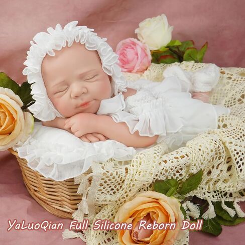 Full Silicone Reborn Baby Doll, 20 Inch Lifelike Newborn Girl, Reborn Baby Dolls Silicone Full Body Sleeping for Therapy & Memory Keepsake in Saudi Arabia