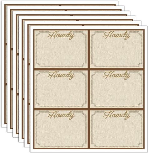 100 PCS Wild West لاصق الطالب nametags 2.5 × 3.5 في ملصقات علامة اسم رعاة البقر لعرض لعبة عيد ميلاد لعبة الديكور لعبة in Saudi Arabia