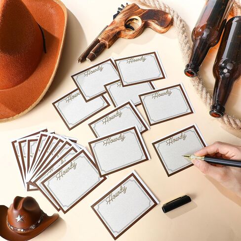 100 PCS Wild West لاصق الطالب nametags 2.5 × 3.5 في ملصقات علامة اسم رعاة البقر لعرض لعبة عيد ميلاد لعبة الديكور لعبة in Saudi Arabia