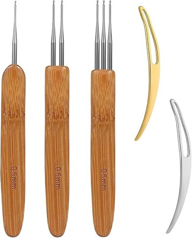 Dreadlock Crochet Hook Dreadlocks الإبرة أداة الرهبة أقفال النسيج إبر الكروشيه لإبر حياكة حرفة جديلة (0.75 ملم) in Saudi Arabia