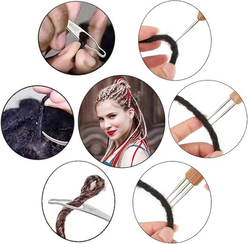 Dreadlock Crochet Hook Dreadlocks الإبرة أداة الرهبة أقفال النسيج إبر الكروشيه لإبر حياكة حرفة جديلة (0.75 ملم) in Saudi Arabia