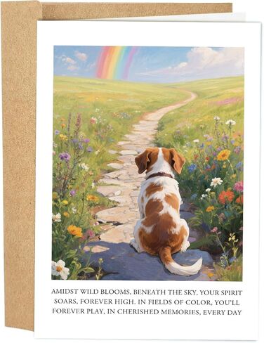 Pet Loss Sympathy Card for Dog, Loss of Dog Card for Him Her, Condolences Gift for Pet Lover in Saudi Arabia