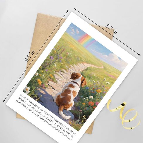 Pet Loss Sympathy Card for Dog, Loss of Dog Card for Him Her, Condolences Gift for Pet Lover in Saudi Arabia