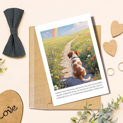 Pet Loss Sympathy Card for Dog, Loss of Dog Card for Him Her, Condolences Gift for Pet Lover in Saudi Arabia
