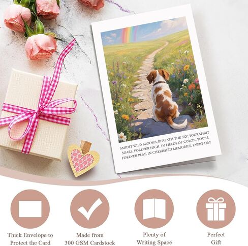 Pet Loss Sympathy Card for Dog, Loss of Dog Card for Him Her, Condolences Gift for Pet Lover in Saudi Arabia