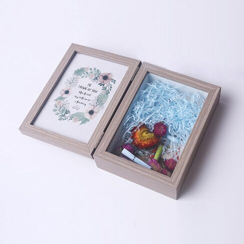 5x7 Pet Memorial Picture Frame Shadow Box for Dogs and Cats Frame Keepsake for 3 Photos Pet Paw Print Display Shadow Box with Double Hinges and Glass Front Memorial Gifts for Dog Lovers in Kuwait