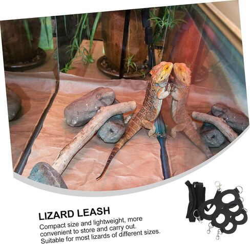 قابلة للتعديل تسخير Dragon Dragon Leash تسخير صغير مقاوم للملابس للزواحف المناسبة للسحالي ومقود Geckos المحمول لسهولة المشي in Kuwait