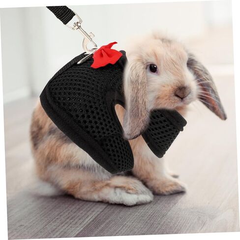 VICASKY Rabbit Harness Leash Set Adjustable Outdoor Bunny Leash and Vest for Small Pets Suitable for Rabbits and Guinea Pigs Comfortable and Breathable Design in Saudi Arabia