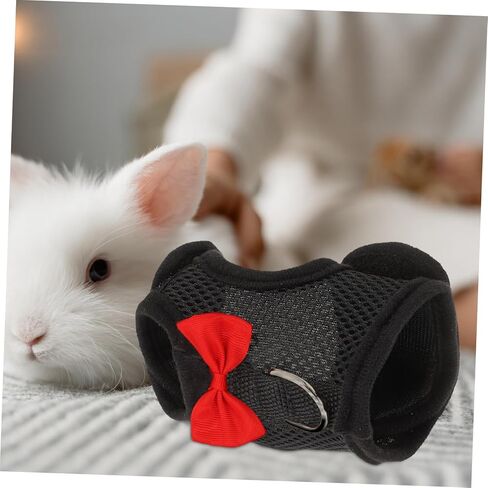 VICASKY Rabbit Harness Leash Set Adjustable Outdoor Bunny Leash and Vest for Small Pets Suitable for Rabbits and Guinea Pigs Comfortable and Breathable Design in Saudi Arabia