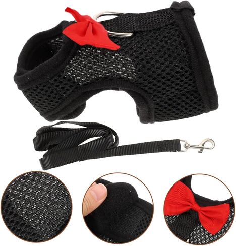VICASKY Rabbit Harness Leash Set Adjustable Outdoor Bunny Leash and Vest for Small Pets Suitable for Rabbits and Guinea Pigs Comfortable and Breathable Design in Saudi Arabia