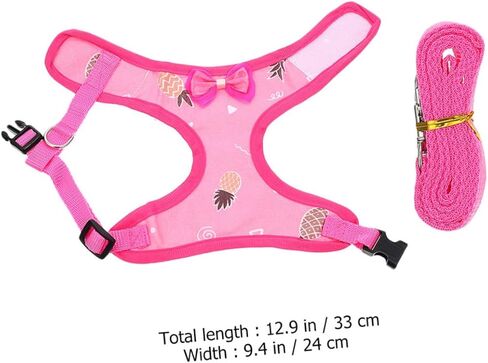 Merryhappy Pet Rooster Harness and Hen Leash مجموعة قابلة للتعديل حبل جذب الدجاج للتنفس للاستخدام في الهواء الطلق in Kuwait