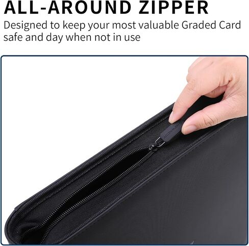 Snekdy premium 1024-pocket trading card binder, 16-pocket cards album, waterproof PU-leather Cover album with side loading, holds gaming, baseball, basketball & sports cards (Black) in Saudi Arabia