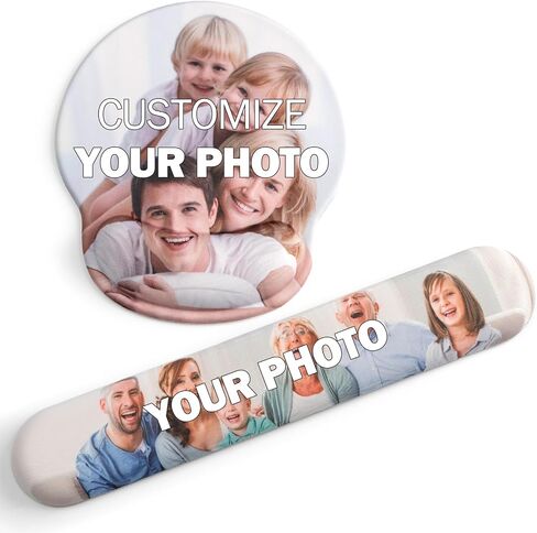 Custom Mouse Pad Set with Photo, Personalized Mouse Pad with Picture for Office Home Office Supplies & Gaming Computer Keyboard Rest in Saudi Arabia