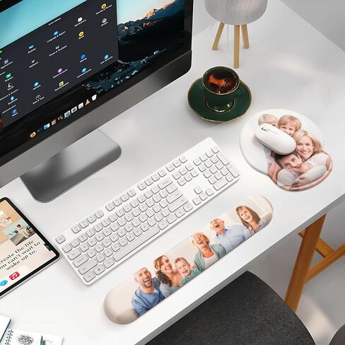 Custom Mouse Pad Set with Photo, Personalized Mouse Pad with Picture for Office Home Office Supplies & Gaming Computer Keyboard Rest in Saudi Arabia