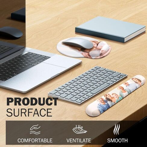 Custom Mouse Pad Set with Photo, Personalized Mouse Pad with Picture for Office Home Office Supplies & Gaming Computer Keyboard Rest in Saudi Arabia