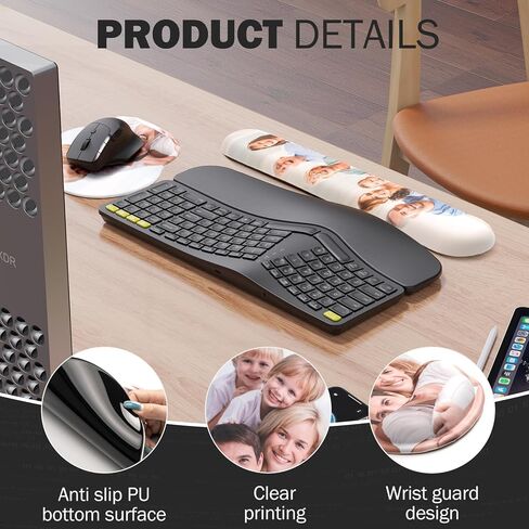 Custom Mouse Pad Set with Photo, Personalized Mouse Pad with Picture for Office Home Office Supplies & Gaming Computer Keyboard Rest in Saudi Arabia