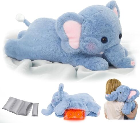 Weighted Stuffed Animals with Microwavable Heating Pad - 5lb Adjustable, Heatable & Coolable Cow Plush for Relaxation, Removable Inner Pad, Perfect Plush Gift for Kids, Adults (23 Inch) in Kuwait