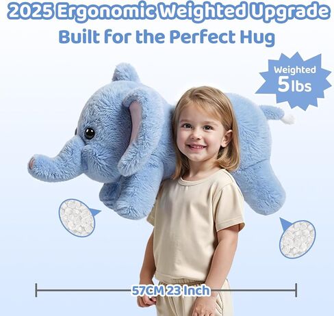 Weighted Stuffed Animals with Microwavable Heating Pad - 5lb Adjustable, Heatable & Coolable Cow Plush for Relaxation, Removable Inner Pad, Perfect Plush Gift for Kids, Adults (23 Inch) in Kuwait