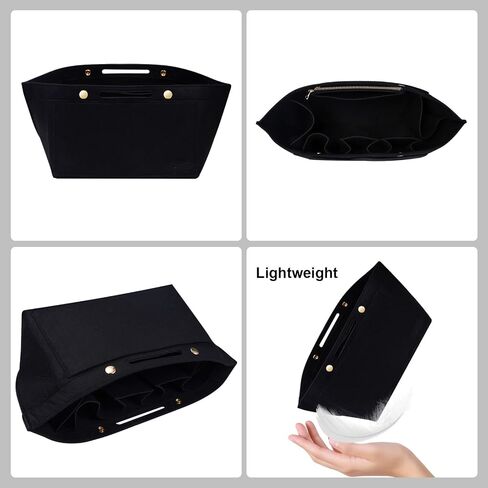Purse Organizer Insert for LE PLIAGE Top Handle (Black, Medium) in Saudi Arabia