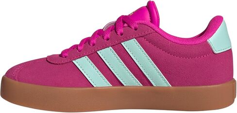 adidas Vl Court 3.0 Lace-Up Sneaker, Pink Fusion/White/Grey, 4 US Unisex Big Kid in Saudi Arabia