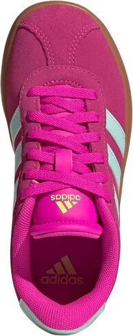 adidas Vl Court 3.0 Lace-Up Sneaker, Pink Fusion/White/Grey, 4 US Unisex Big Kid in Saudi Arabia