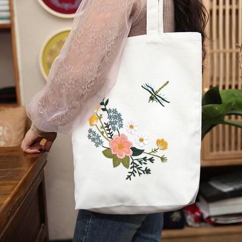 تشمل مجموعة تطريز حقيبة Yangshine Canvas مع نمط ، ومجموعات غرز المبتدئين للمبتدئين ، و Arts Arts Crafts Kit. in Kuwait