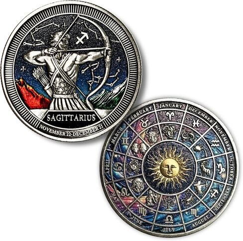 Scorpio Challenge Commemorative Coins - Constellation Metal Collectible Coins - Creative Novelty Coin Set - Astrology Enthusiast Gift in Kuwait