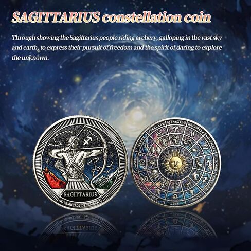 Scorpio Challenge Commemorative Coins - Constellation Metal Collectible Coins - Creative Novelty Coin Set - Astrology Enthusiast Gift in Kuwait