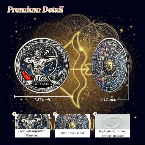 Scorpio Challenge Commemorative Coins - Constellation Metal Collectible Coins - Creative Novelty Coin Set - Astrology Enthusiast Gift in Kuwait