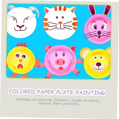 Safigle 60pcs لوحات رسم ملونة DIY صواني الرسم اليدوي للمواد الآمنة مستلزمات متعددة الاستخدام in Kuwait